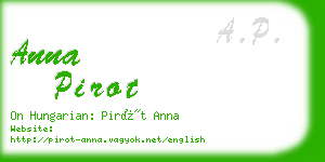 anna pirot business card